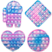 Wholesale new Designers Tie dye pattern Stress Relief Anti Anxiety Toy push bubble fidget sensory toys for Kids